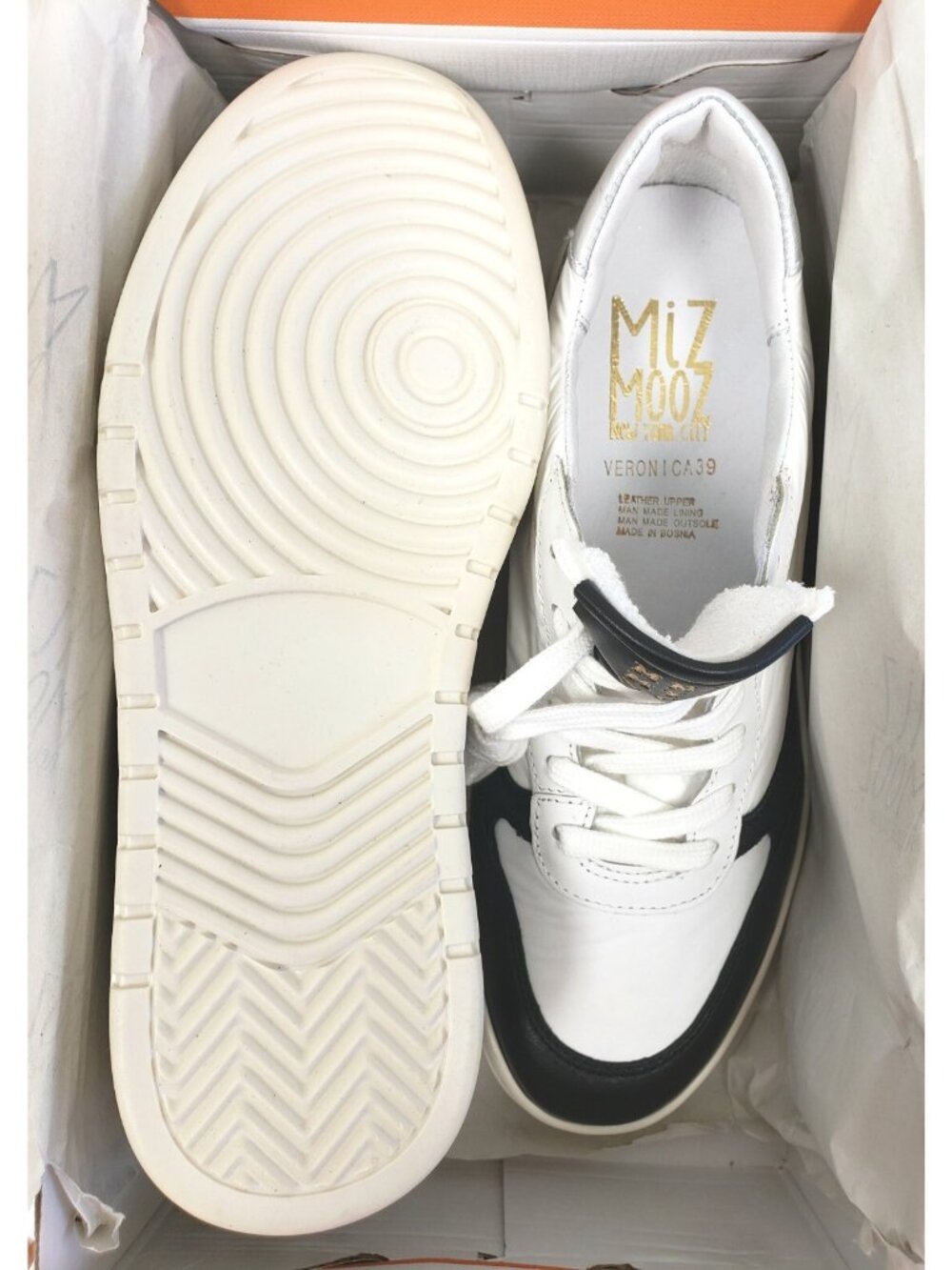 Miz Mooz Veronica Women's Leather Sneaker Shoes White Multi Size 39 / US 8.5 - 9 - Picture 5 of 5